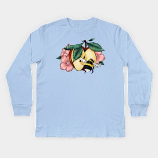 Apple bumblebee blossom Kids Long Sleeve T-Shirt